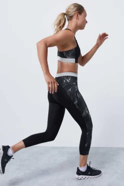 Dash and Stars Calcas-Leggings Crop Refletoras 4D Stretch