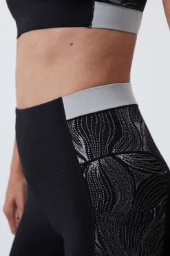 Dash and Stars Calcas-Leggings Crop Refletoras 4D Stretch