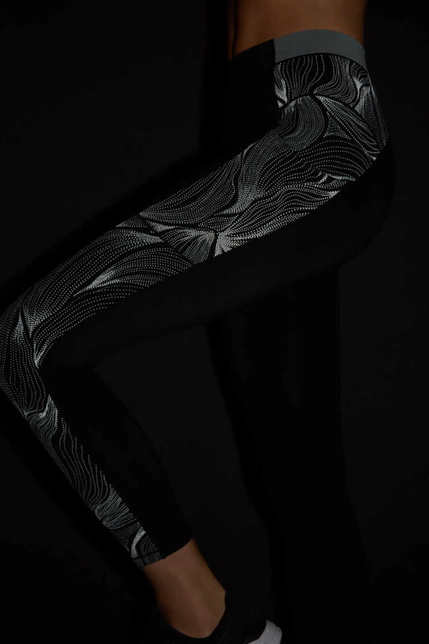 Dash and Stars Calcas-Leggings Crop Refletoras 4D Stretch