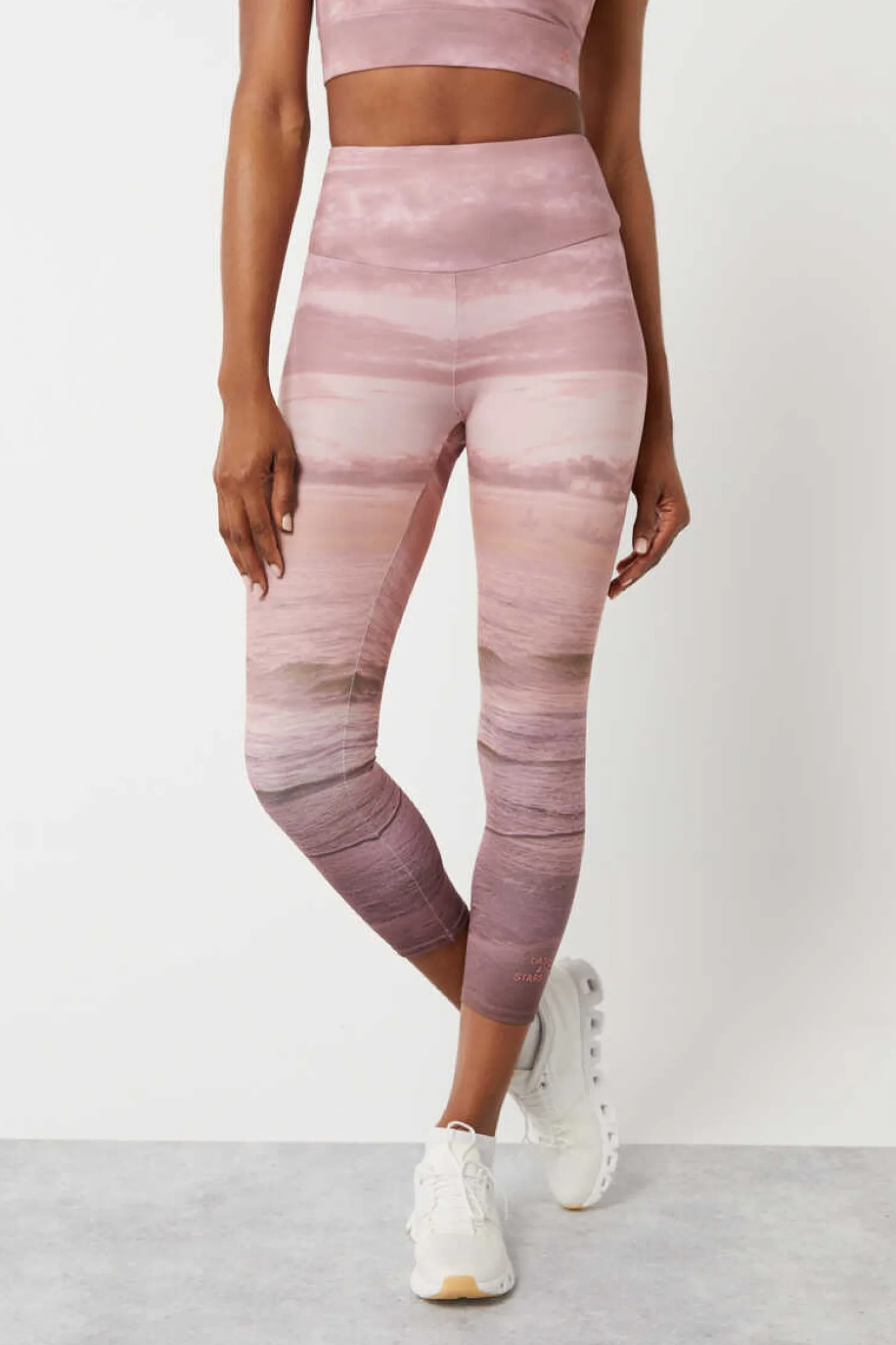 Dash and Stars Calcas-Leggings Crop Sunset 4D Stretch