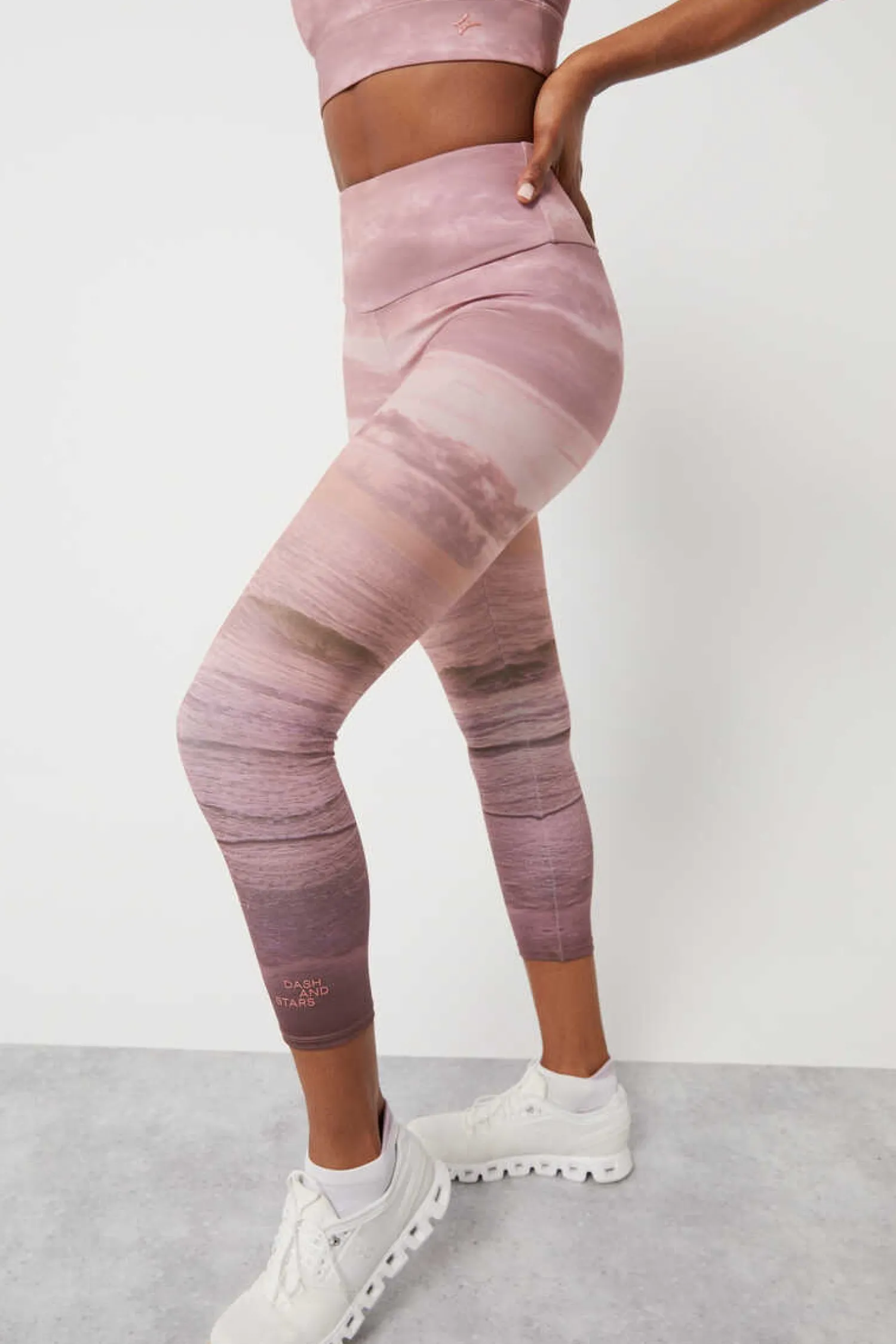 Dash and Stars Calcas-Leggings Crop Sunset 4D Stretch