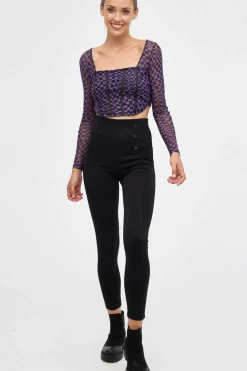 Inside Calcas-Leggings High Waist Botoes