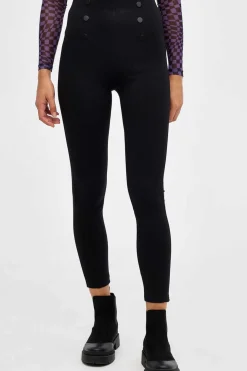 Inside Calcas-Leggings High Waist Botoes