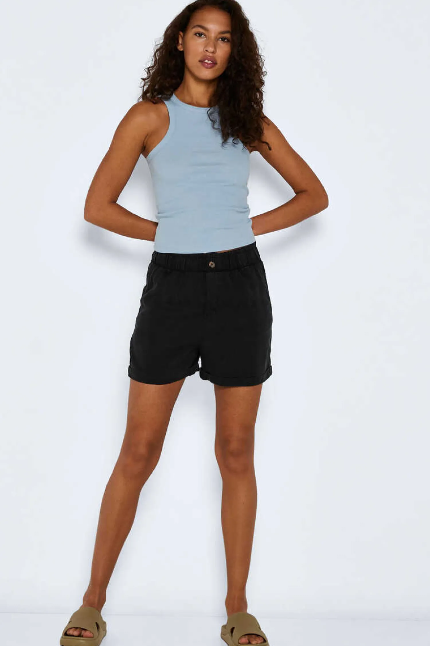 Noisy May Calcas-Lyocell Flowing Shorts