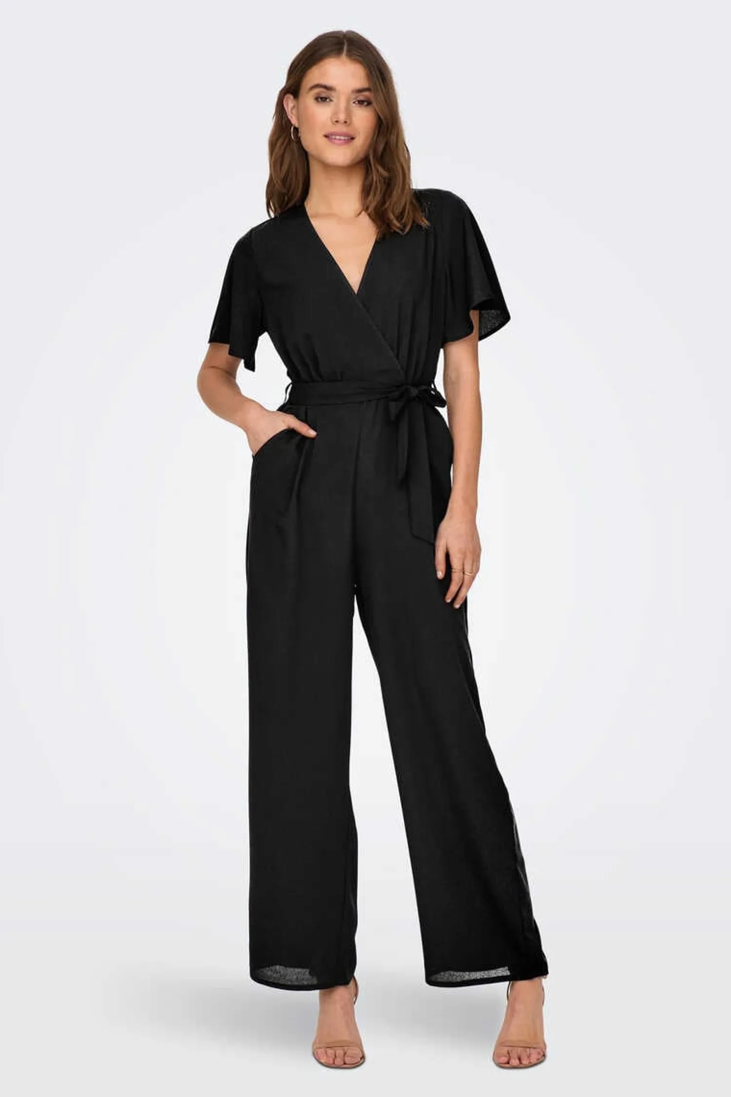 Only Vestidos E Macacoes-Macacao Comprido Manga Curta