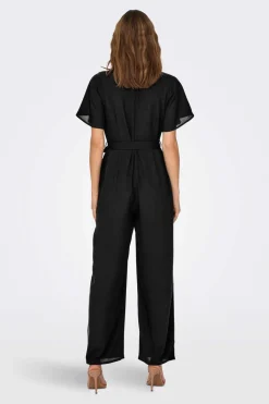 Only Vestidos E Macacoes-Macacao Comprido Manga Curta