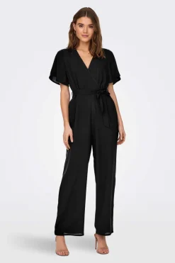 Only Vestidos E Macacoes-Macacao Comprido Manga Curta