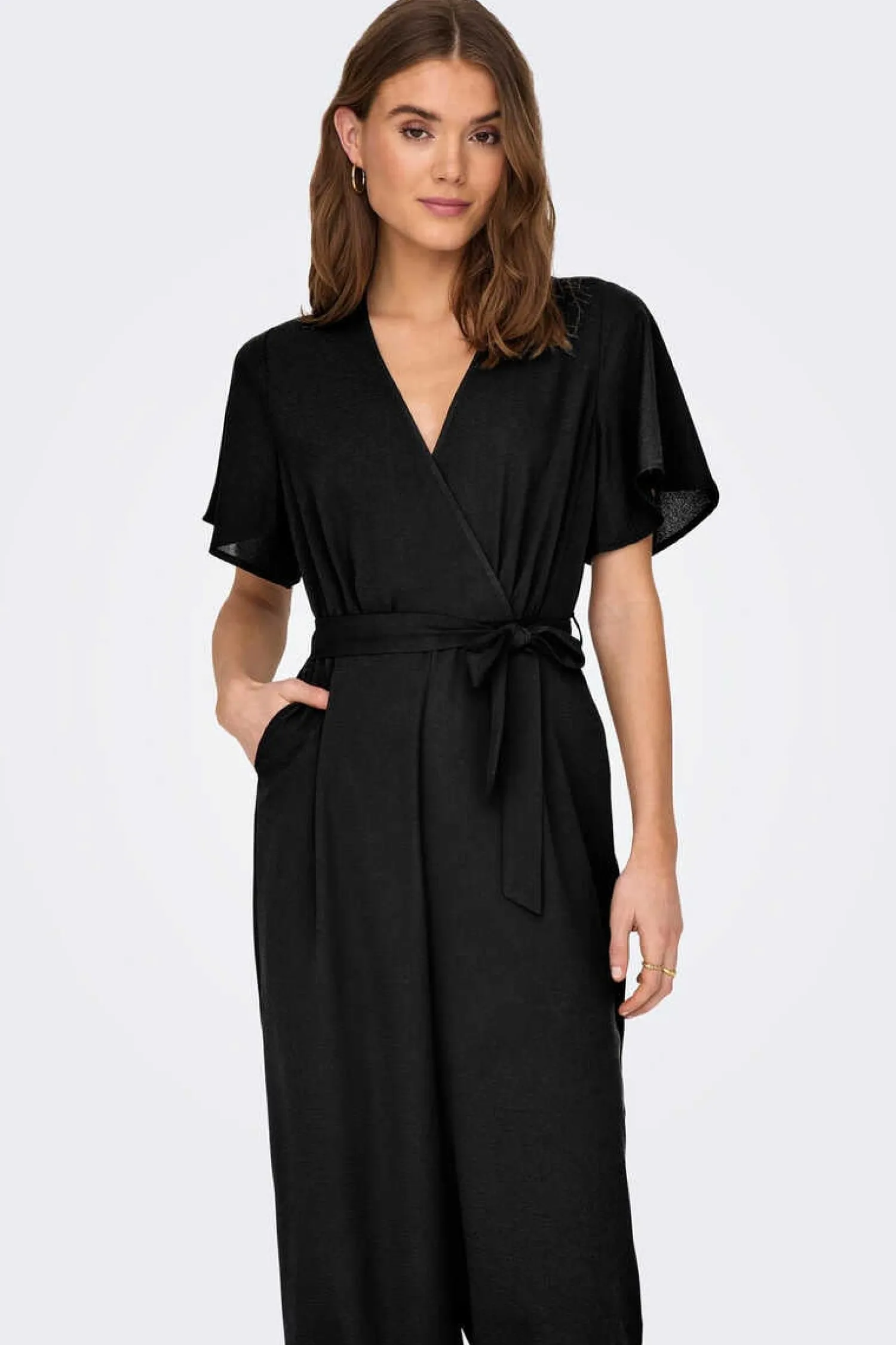 Only Vestidos E Macacoes-Macacao Comprido Manga Curta