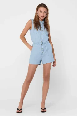 Only Vestidos E Macacoes-Macacao Tencel Curto