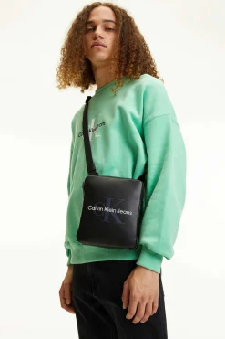 Calvin Klein Mala De Tiracolo Ck Homem Preta Preto Outlet