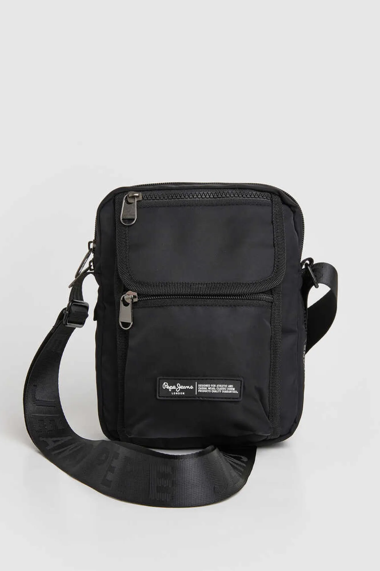Pepe Jeans Mala De Tiracolo Duplo Compartimento Preto Discount