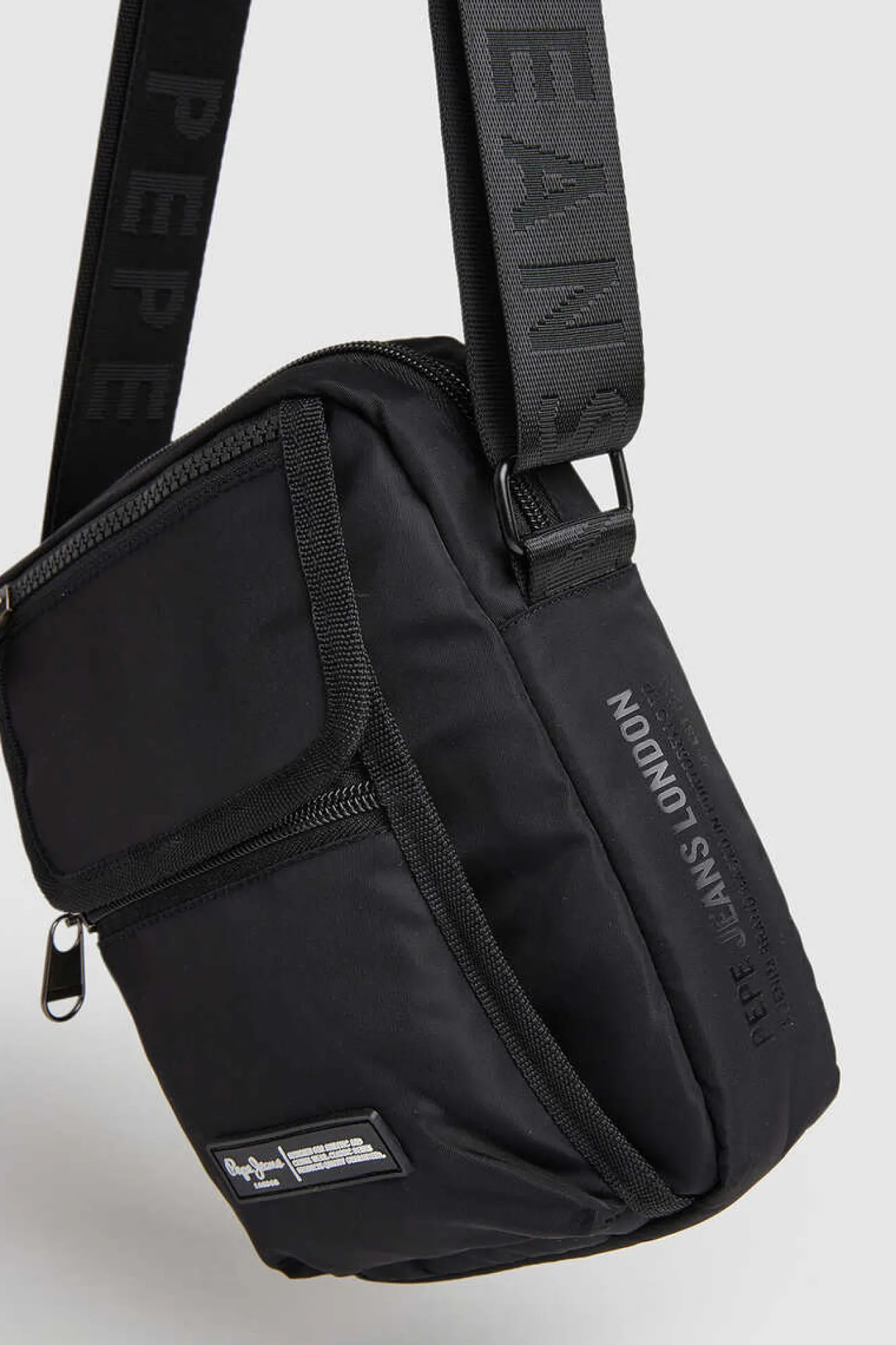 Pepe Jeans Mala De Tiracolo Duplo Compartimento Preto Discount