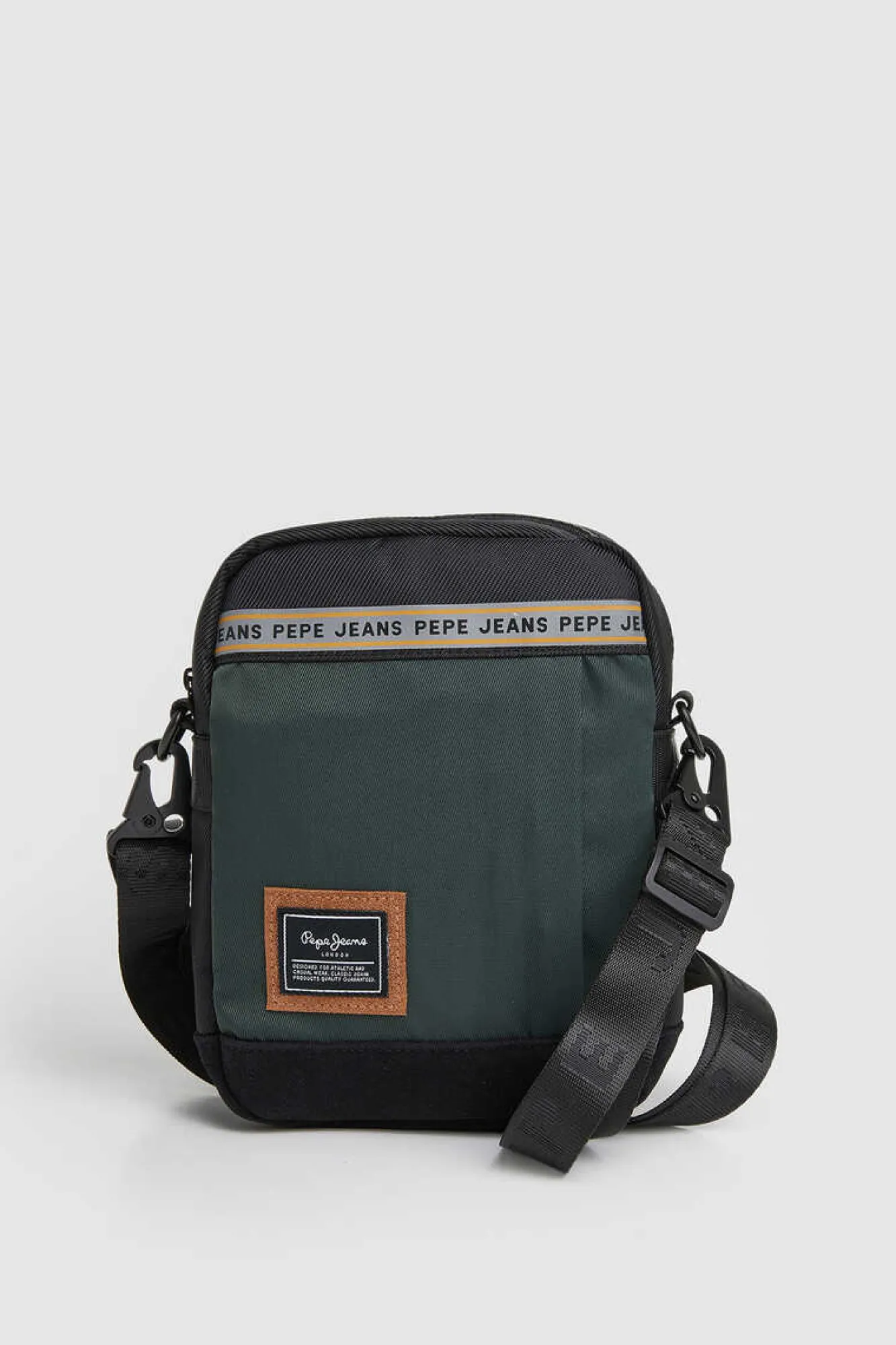 Pepe Jeans Mala De Tiracolo Tecido Combinado Verde Outlet
