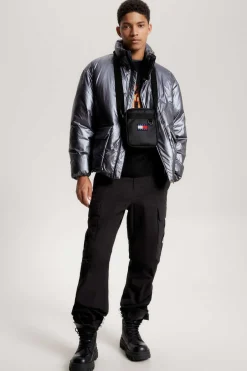 Tommy Jeans Mala De Tiracolo Homem Com Bandeira. Preto New