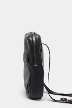 Springfield Mala Media Cruzada Efeito Pele Preto Discount