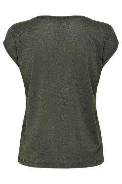 Only T-Shirts-Manga Curta Com Decote Em V