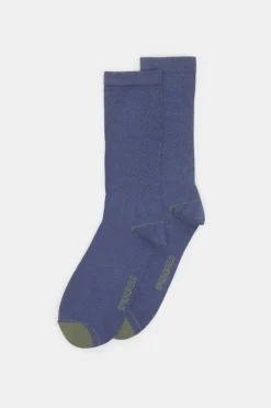 Springfield Meia Basica Canelada Azul Outlet