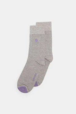 Springfield Meia Basica Logo Bordado Cinza Clearance