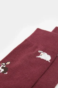 Springfield Meia Coelhos Vermelho Real Clearance