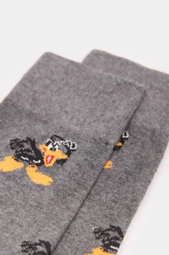 Springfield Meia Do Daffy Duck Cinza New