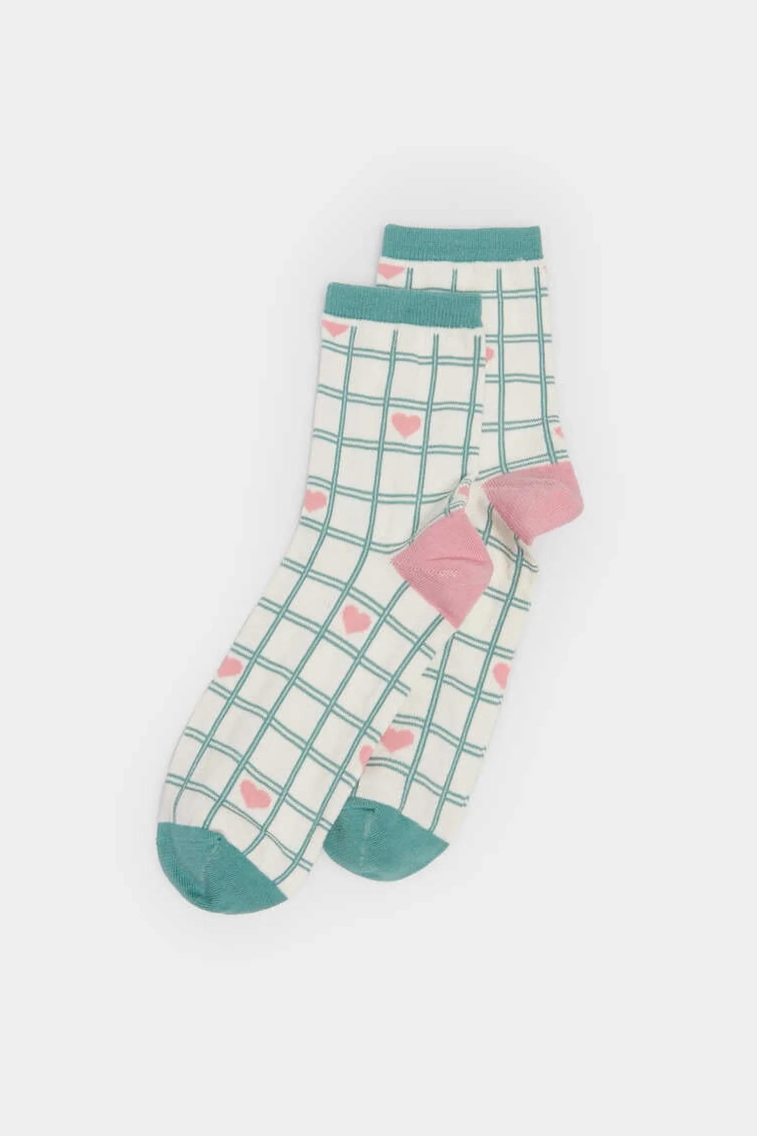 Springfield Meias-Meia Quadrados Coracoes