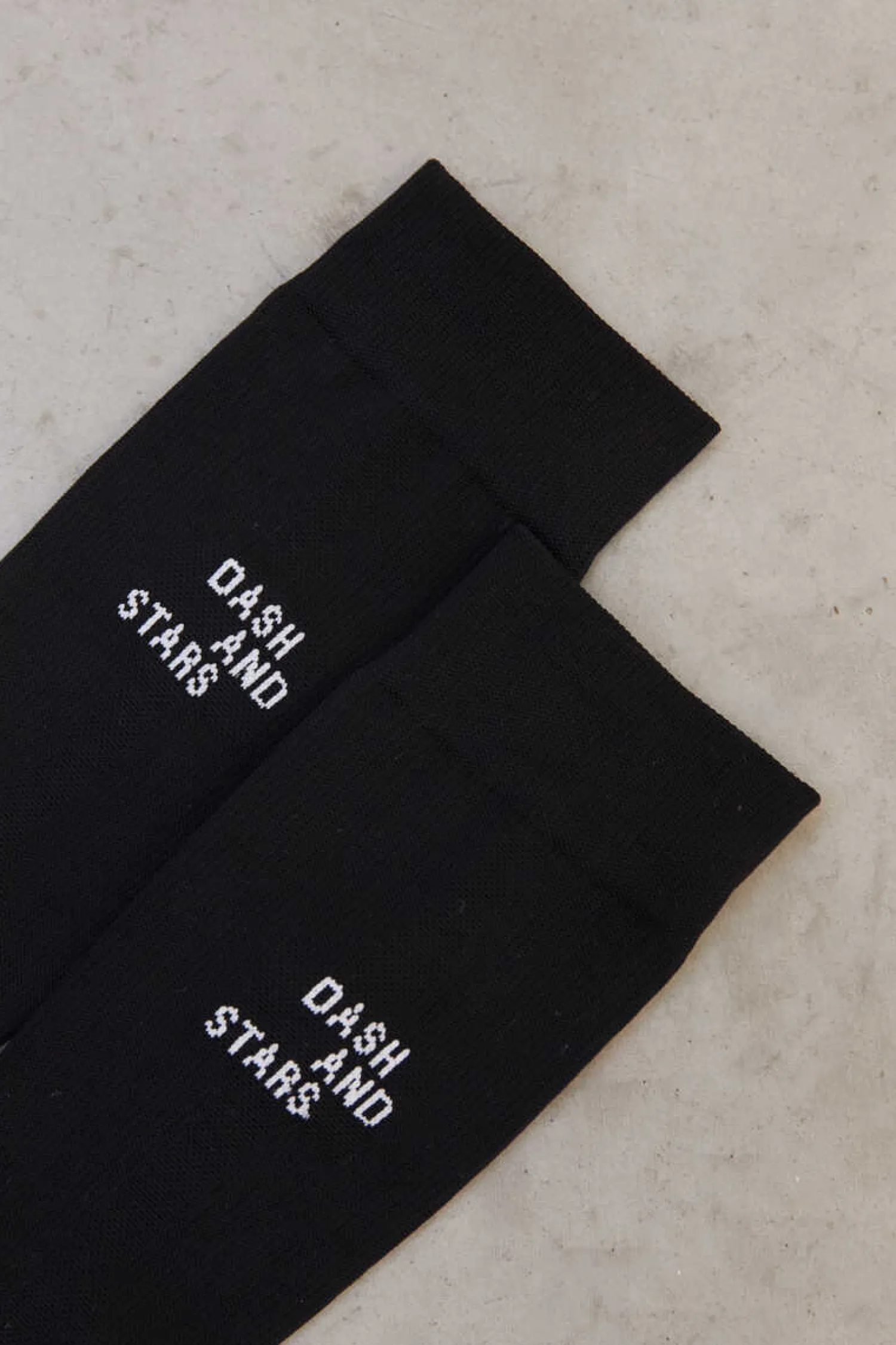 Dash and Stars Meias-Meia Soquete Preta Extra Comprida Tecnico