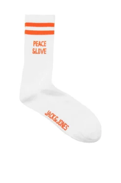 Jack&Jones Meias Altas De Tenis Print Good Vibes Vermelho Hot