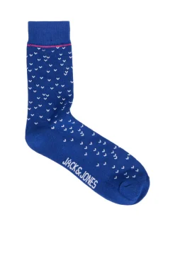 Jack&Jones Meias Altas Print Passaros Azul Hot