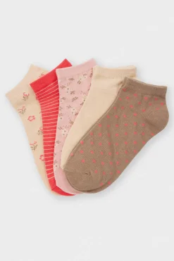 Inside Meias-Meias Pelo Tornozelo Pack 5 Sortido