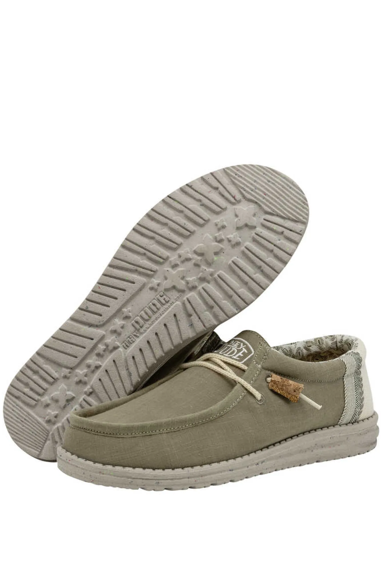 Dude Shoes Mokassins Wally Leinen Cinza Best