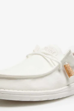 Dude Shoes Mokassins Wally Leinen Branco Sale