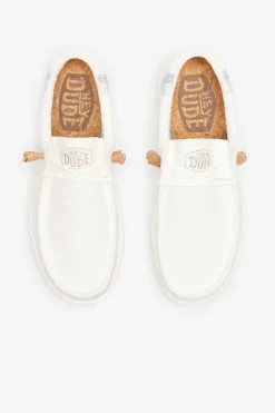 Dude Shoes Mokassins Wally Leinen Branco Sale