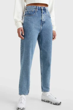 Tommy Jeans Calcas-Mom Jean De Cintura Subida E Tapered Fit