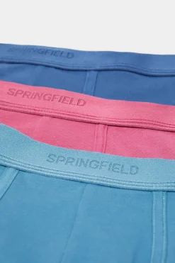 Springfield Pack 3 Boxers Basicos Algodao Azul New