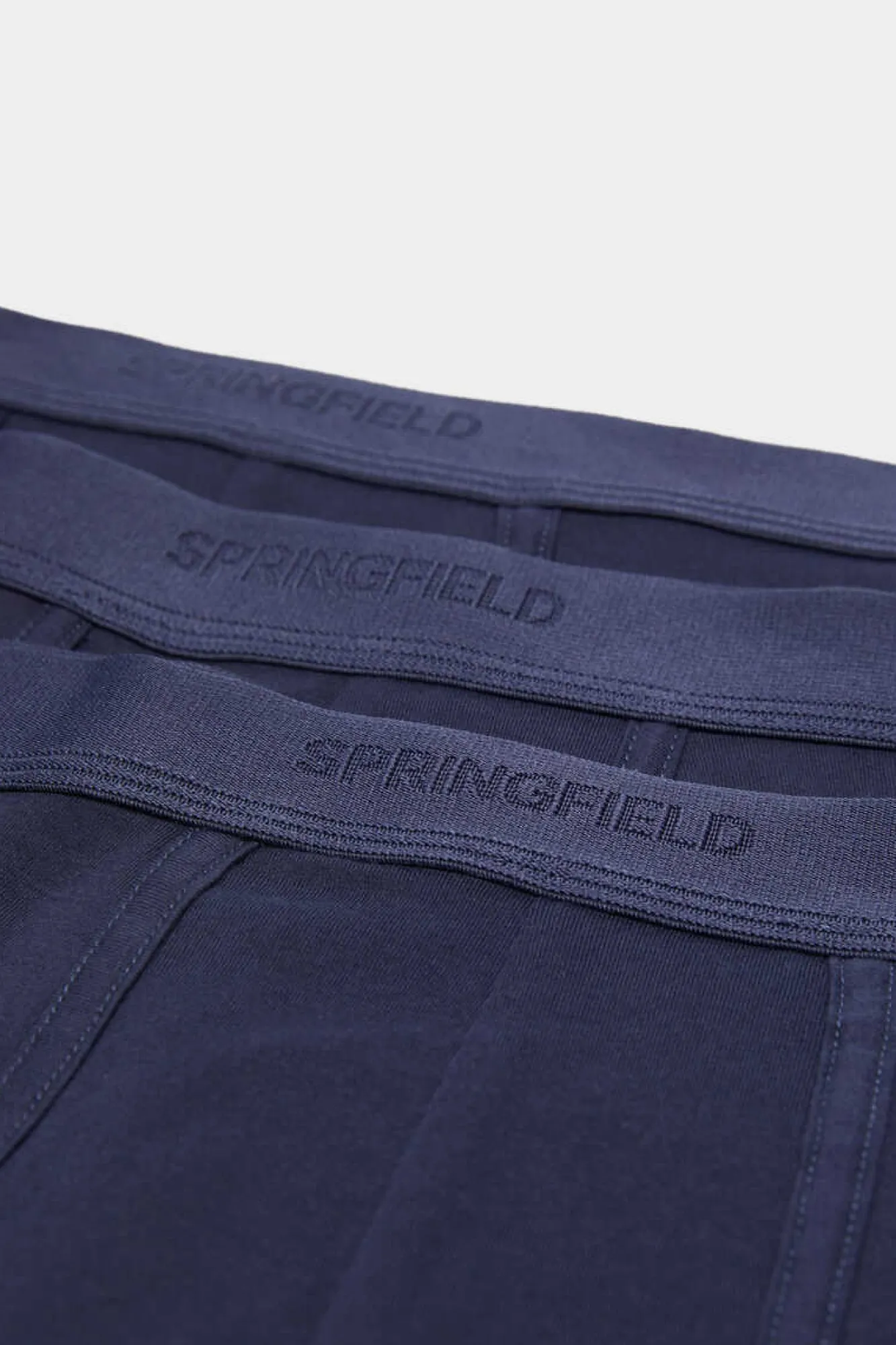 Springfield Pack 3 Boxers Basicos Algodao Azul New