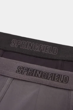 Springfield Pack 2 Boxers Basicos Microfibra Preto Outlet