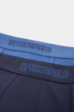Springfield Pack 2 Boxers Basicos Microfibra Marinho Outlet