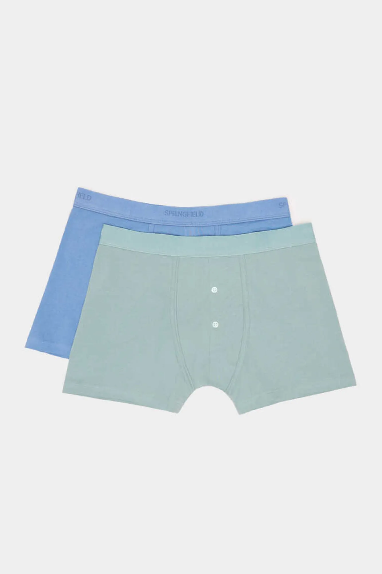 Springfield Pack 2 Boxers Botao De Algodao Azul Best