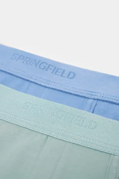 Springfield Pack 2 Boxers Botao De Algodao Azul Best