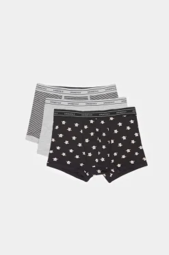 Springfield Pack 3 Boxers De Algodao Estampado Sumo Preto Clearance