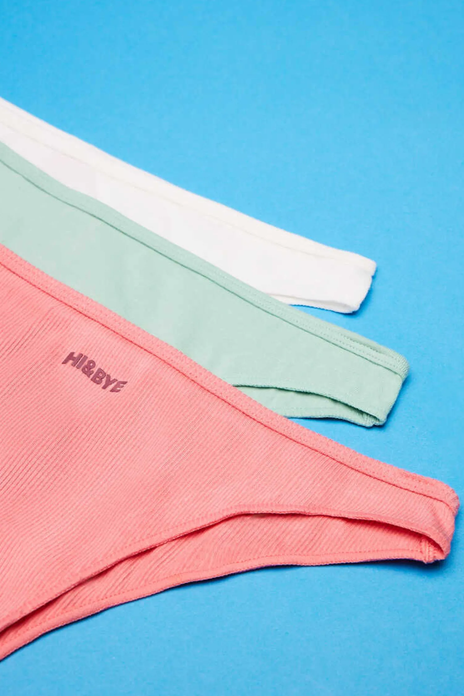 HI&BYE Roupa Interior-Pack 3 Cuecas Brasileiras Multicoloridas: Rosa, Verde, Branco