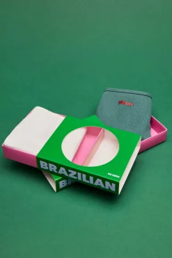 HI&BYE Roupa Interior-Pack 3 Cuecas Brasileiras Multicoloridas: Branco, Verde, Bordo