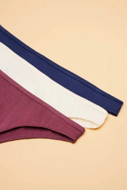 HI&BYE Roupa Interior-Pack 3 Cuecas Brasileiras Multicoloridas: Preto, Bordo, Amarelo