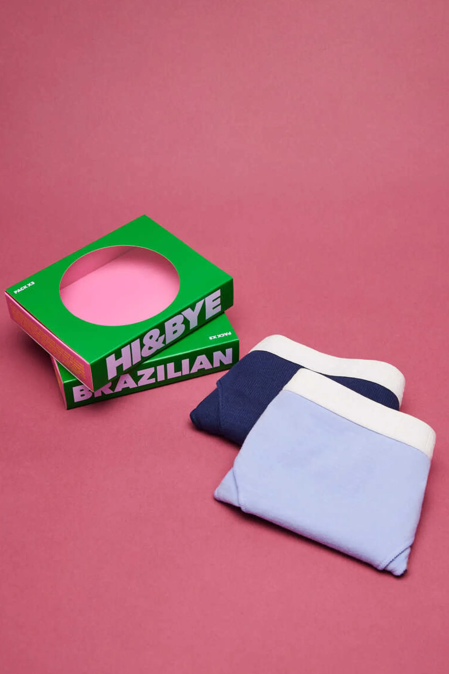 HI&BYE Roupa Interior-Pack 3 Cuecas Brasileiras Multicoloridas: Branco, , Lilas