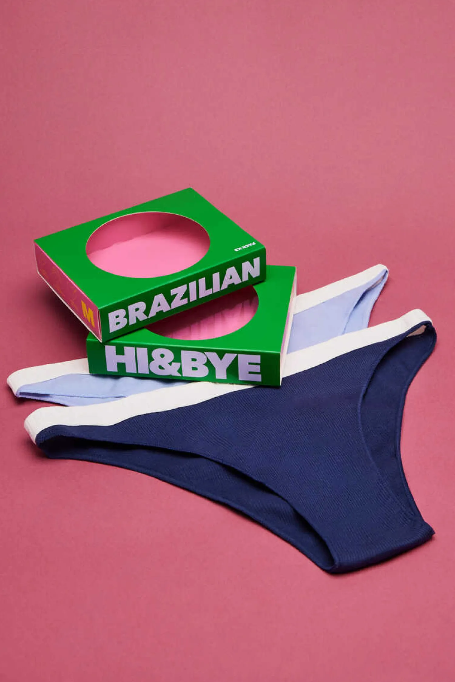 HI&BYE Roupa Interior-Pack 3 Cuecas Brasileiras Multicoloridas: Branco, , Lilas