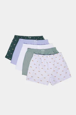 Springfield Pack 3 Cuecas Em Popelina De Algodao, Com Caes E Gatos Verde