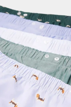 Springfield Pack 3 Cuecas Em Popelina De Algodao, Com Caes E Gatos Verde