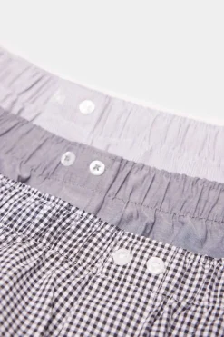 Springfield Pack 3 Cuecas Em Popelina De Algodao Cinzento Preto Clearance