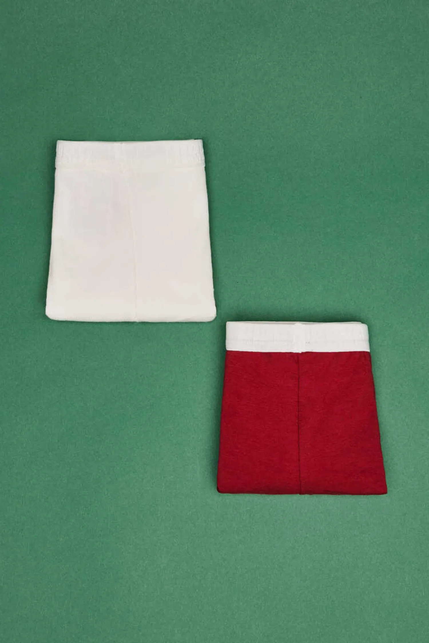 HI&BYE Roupa Interior-Pack 2 Cuequinhas Culottes Multicolor: Bordeaux, Branco