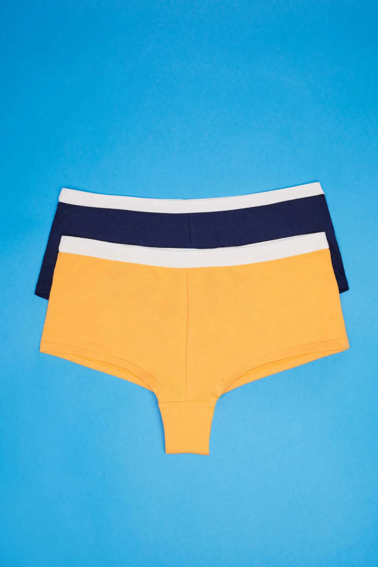 HI&BYE Roupa Interior-Pack 2 Cuequinhas Culottes Multicolor: Laranja, Lilas